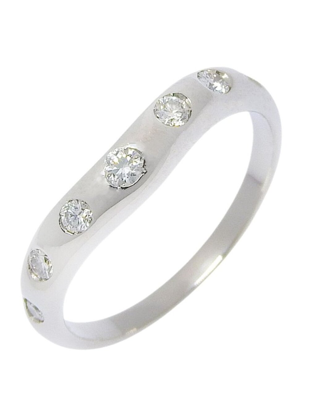 Bvlgari Corona Wave Platinum Diamond Ring